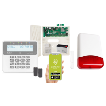 ZESTAW ALARMOWY SATEL PERFECTA 64 M PRF-LCD-A2 + OPU-4P + SYRENA TI700 + ACU-280